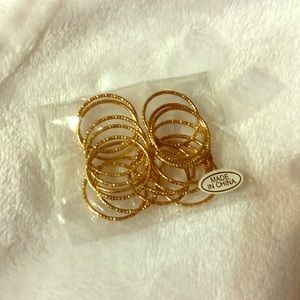 Package of Thin Gold Rings